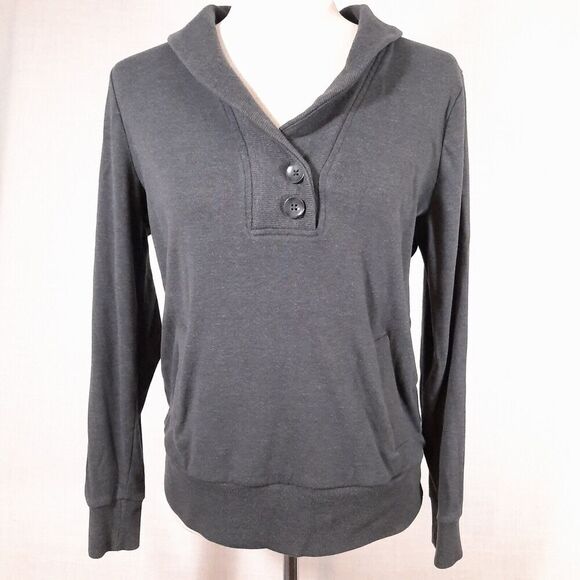 Banana Republic Tops - Banana Republic Women's Sweatshirt Size Small Jersey Buttoned Ribbed Shawl Neck